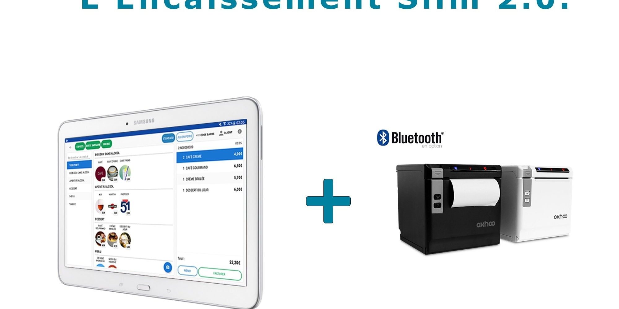 Pack Commercill avec Tablette Samsung et Imprimante Oxhoo