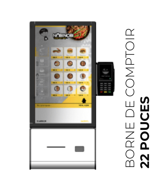 Borne de comptoir tactile 22 pouces