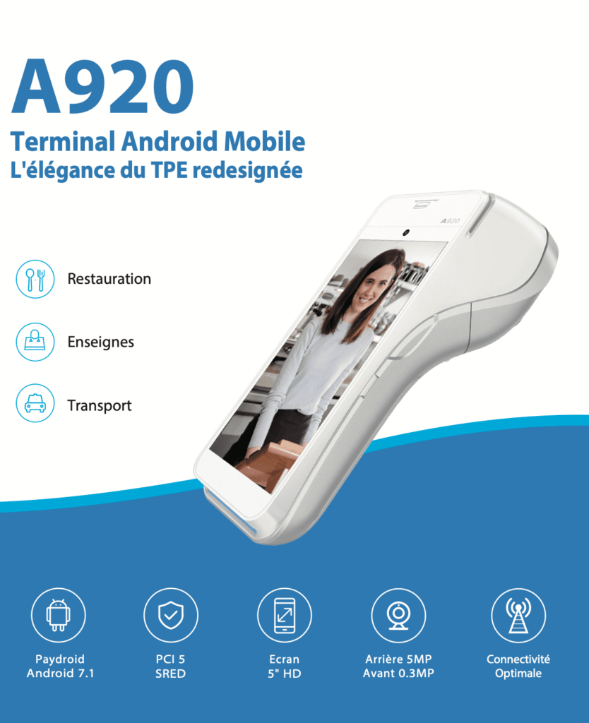 Terminal bancaire intelligent PAX A920