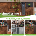 Monnayeur automatique modulaire pour comptoirs de café et restaurants, design moderne et fabrication française.