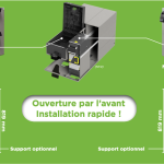 Modules sécurisés de gestion d’argent avec ouverture frontale et installation rapide.