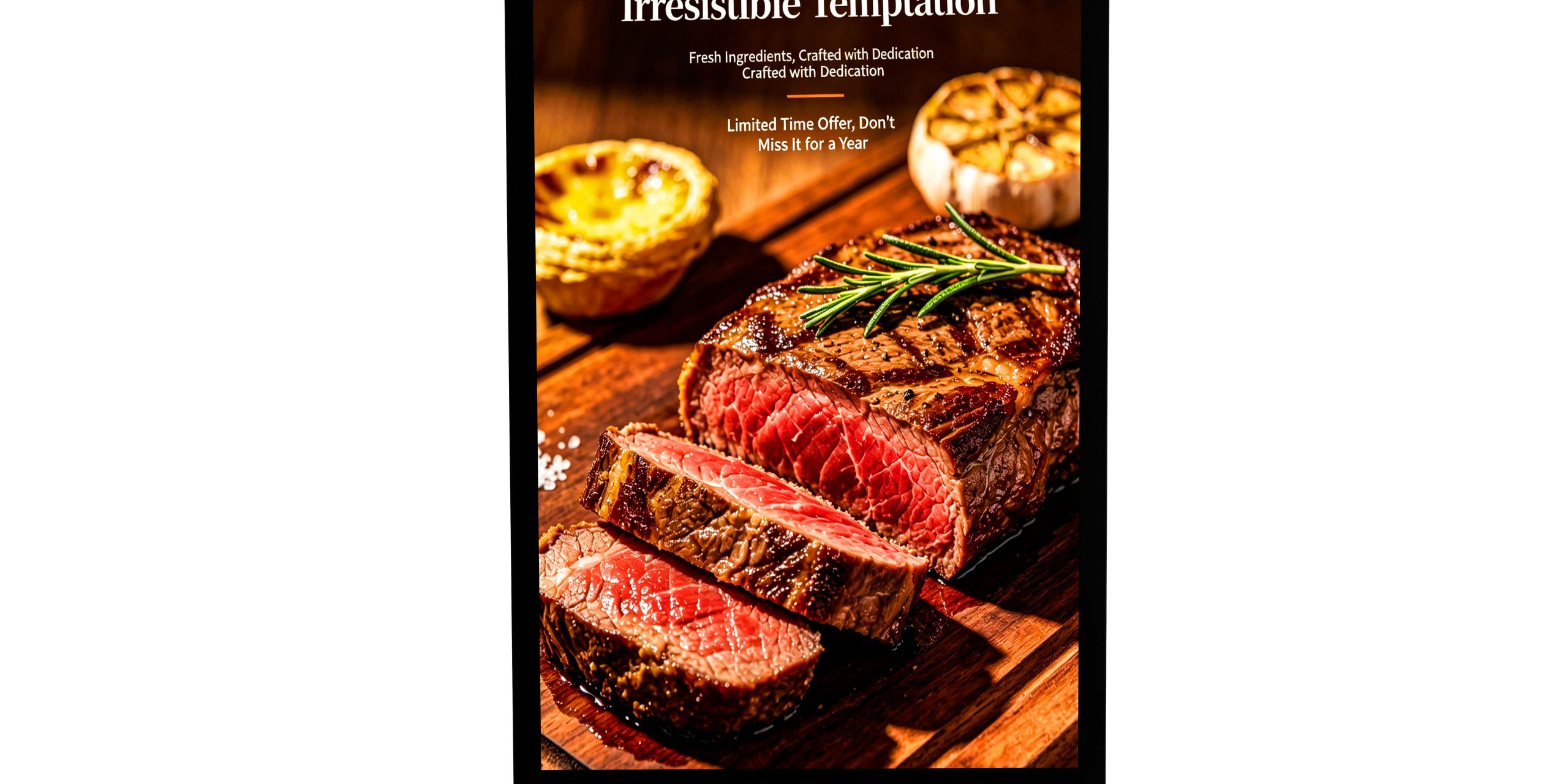 Chevalet numérique pour menu de restaurant en écran full hd 43 pouces